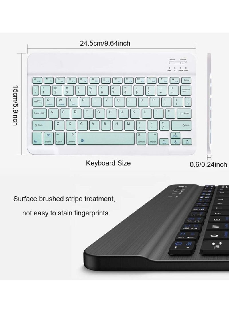 Rechargeable Bluetooth Keyboard and Mouse Combo Ultra-Slim Portable Compact Wireless Mouse Keyboard Set for Android Windows Tablet Cell Phone iPhone iPad Pro Air Mini - Image 4