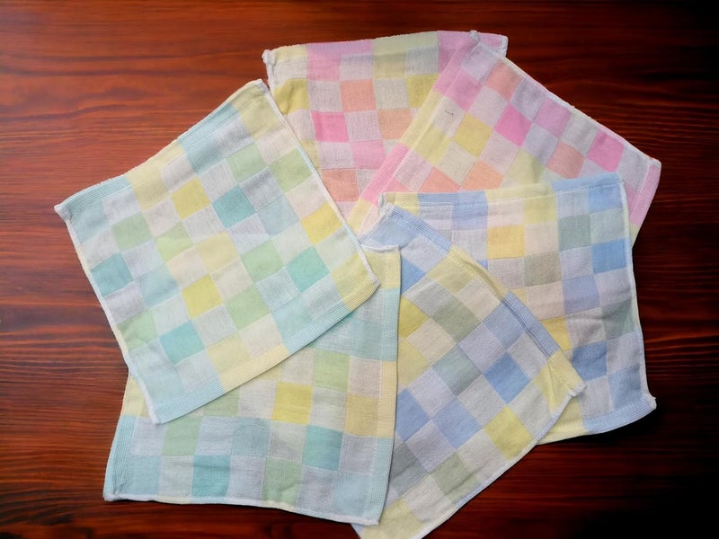 Silky Touch Double Layer Face TowelRumalHandkerchiefHankey Small Soft Size Super Absorbent for Womens Kids Newborns Baby Set of 24 25 25 cm 10 10 inch - Image 4