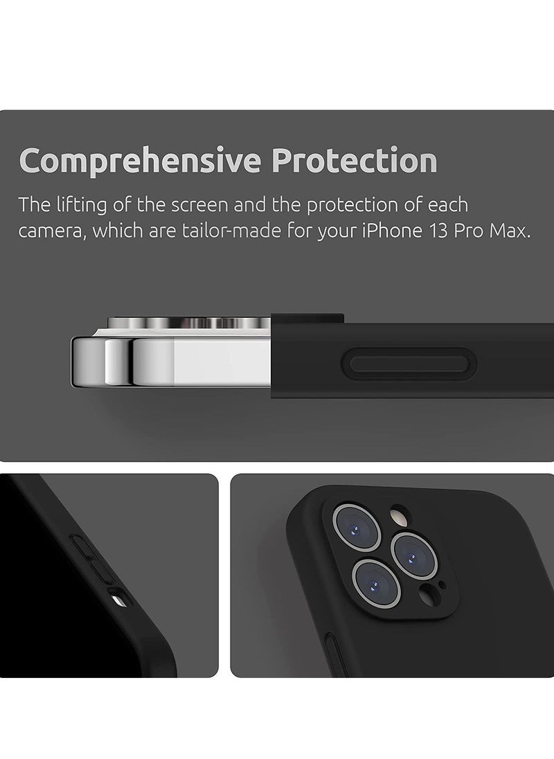 Raxoom Silicone Case Compatible with iPhone 14, Soft Liquid Gel Rubber Cover Shockproof Bumper Anti-Scratch Anti-Fingerprint Anti-Drop Slim Cover (Not Original) (iPhone 14, Black) - Image 3