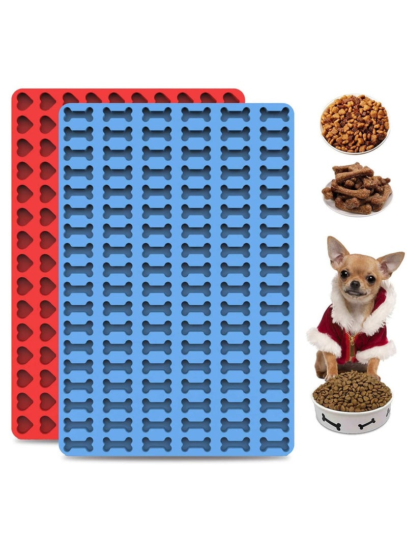 Pet Treats Baking Mold, Mini Silicone Mold, Dog Treat Silicone Mold, Pet Treats Baking Mold, Chocolate Drops Mold, Homemade Cookie Making Tool, Candy Molds for Caramels Cookies (2 Pack) - Image 1