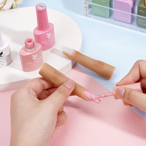 Deciniee 2PCS Silicone Practice Fingers for Acrylic Nails, Soft Nail Training Model Practice Finger, Flexible Nail Mannequin Finger for DIY Nails Practice（No. 3） - Image 2