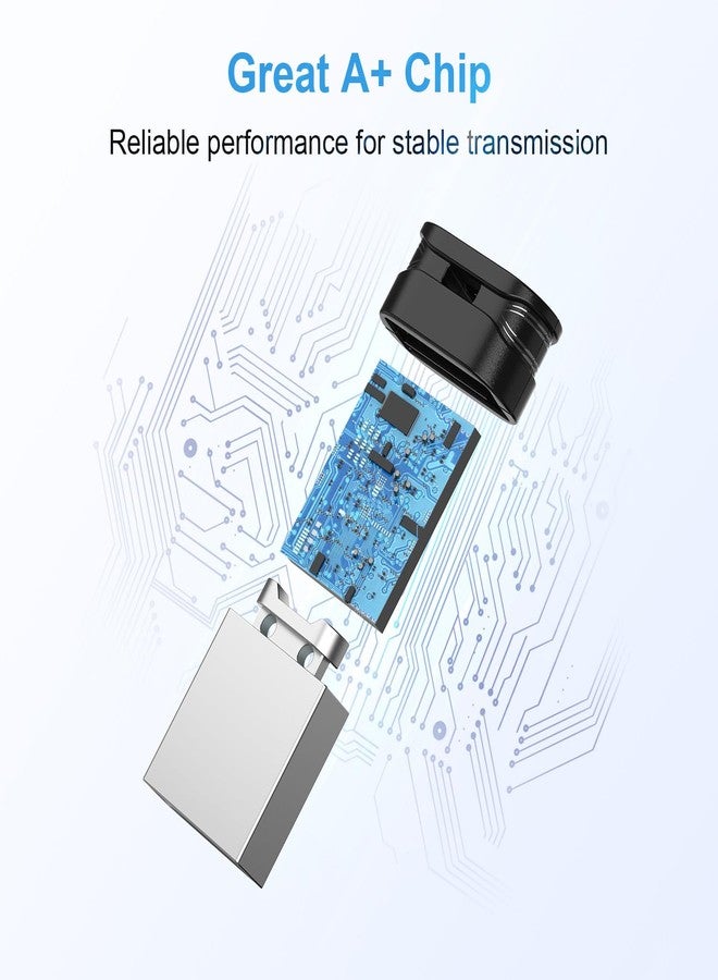 راويي ذاكرة فلاش USB من RAOYI بسعة 32 جيجابايت، ذاكرة USB 2.0 صغيرة الحجم، فائقة النحافة، مع حبل تعليق - أسود - Image 4