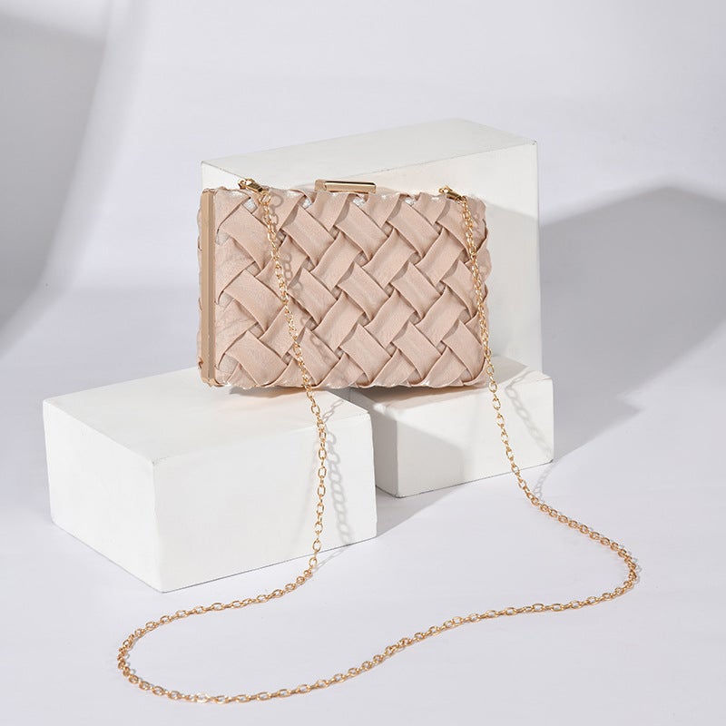New Woven Joker Handbag High-End Dinner Bag Small Handbag Banquet Ladies Hand Bag - Image 4