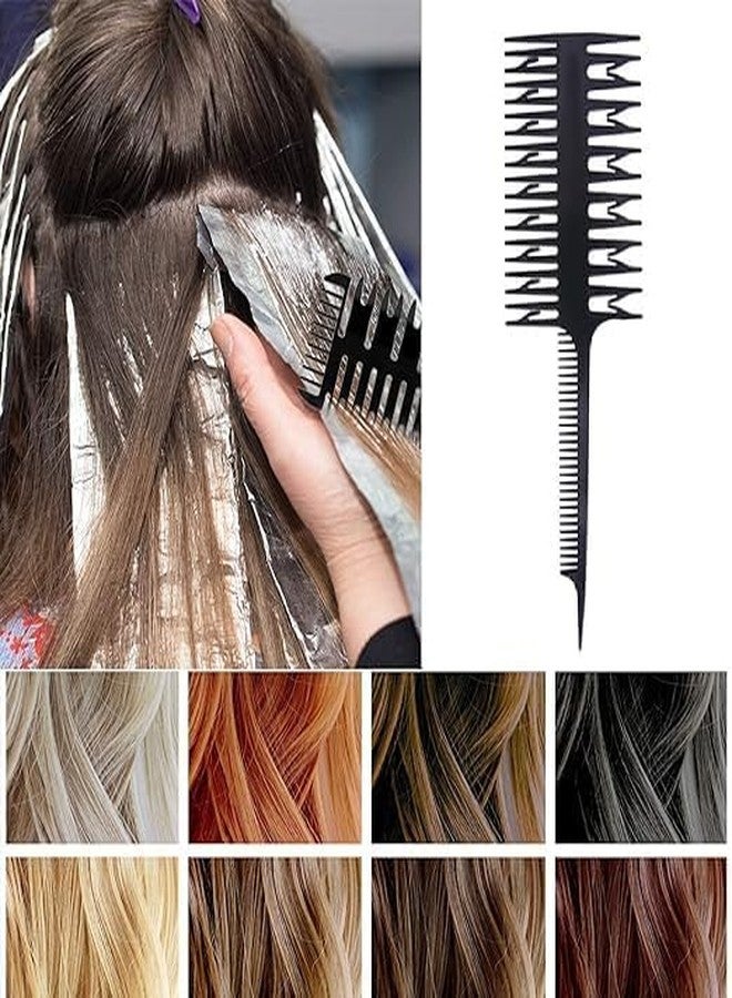 Rinpoche 3 Sided Comb Hair Dressing Tool Styling Accessories Anti Static Hair Coloring Weaving Dyeing Sectioning Wide Tooth Comb for Unisex (Black) (Pack Of 1) - Image 2