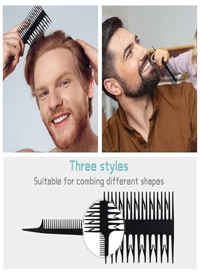Rinpoche 3 Sided Comb Hair Dressing Tool Styling Accessories Anti Static Hair Coloring Weaving Dyeing Sectioning Wide Tooth Comb for Unisex (Black) (Pack Of 1) - Image 4