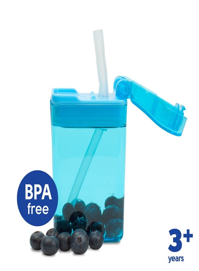 Precidio Design Drink in the Box Eco-Friendly Reusable Drink and Juice Box Container, 8 ounce (Blue) - Image 3