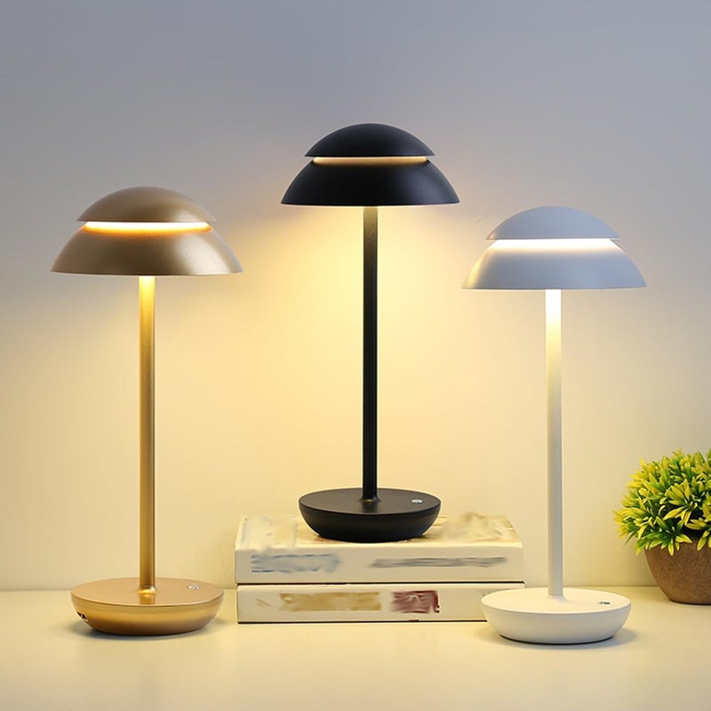 Mushroom Table Lamp, Indirect Lighting, Stylish LED Light, Rechargeable, Battery, Desk Light, Reading Light, 3 Color Modes, Stepless Dimming, Tabletop Light, Creating Atmosphere, Night Light, Nursing Light, Bedside Table, Pillowside Light, Decoration - Image 3