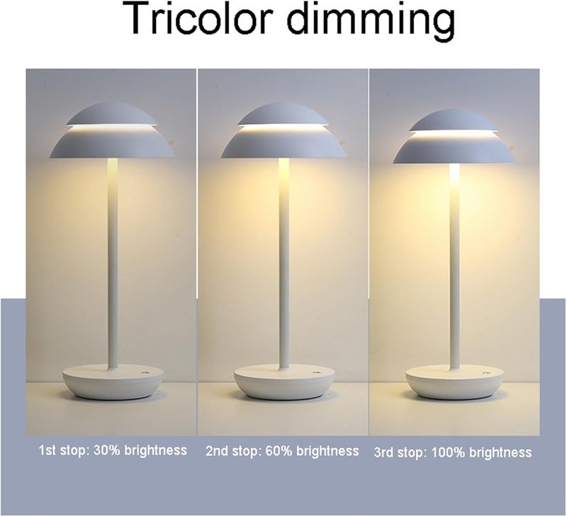 Mushroom Table Lamp, Indirect Lighting, Stylish LED Light, Rechargeable, Battery, Desk Light, Reading Light, 3 Color Modes, Stepless Dimming, Tabletop Light, Creating Atmosphere, Night Light, Nursing Light, Bedside Table, Pillowside Light, Decoration - Image 5