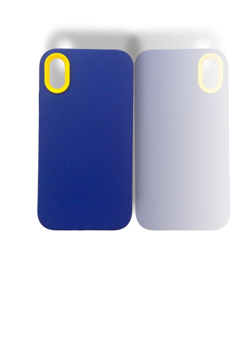 Generic - Back protection cover made of plastic for Apple iPhone X/XS with a frame inside to protect the phone - Blue - Image 1