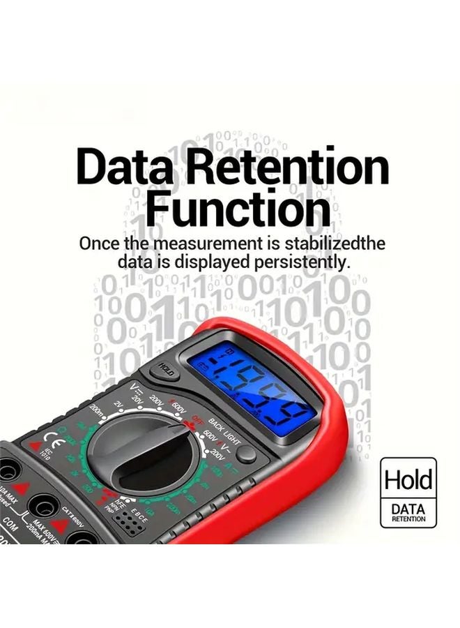 Orange XL830L Digital Multimeter 1999 Counts 10A DC Current HFE Diode Transistor Tester - Image 4