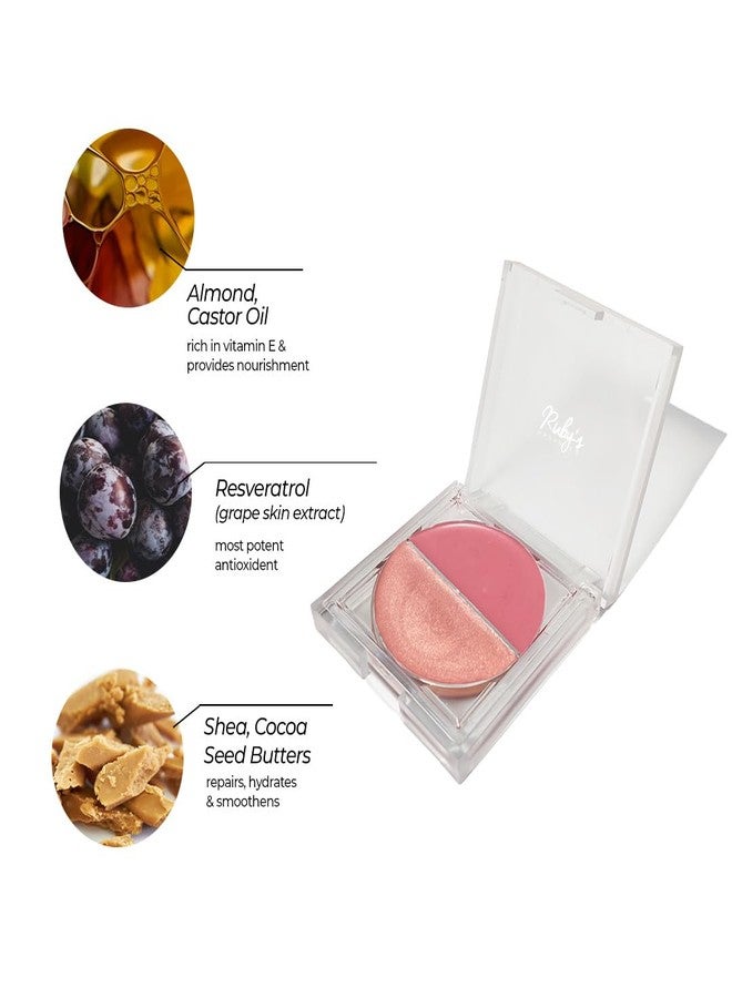 روبيز أورجانيك باليت أحمر خدود كريمي وبرونزر ثنائي من روبيز أورجانيكس - أحمر خدود لمكياج الوجه، خفيف الوزن، يمنحكِ إشراقة مثالية تدوم طوال اليوم، مناسب لجميع أنواع البشرة، طبيعي وخالٍ من البارابين (تان + برونزي) 9 غرام - Image 5