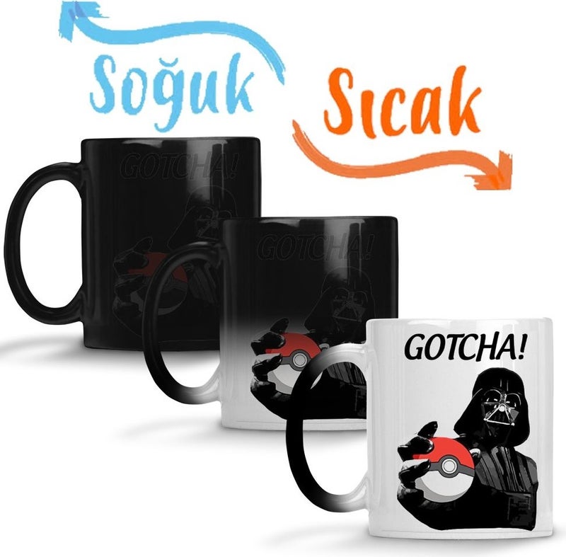 Print Shop Pokemon Pikachu Pokeball Star Wars Darth Vader Magic Mug Porcelain