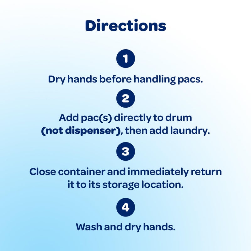 all Laundry Detergent Pacs, Mighty Pacs with OXI Stain Removers and Whiteners, Free Clear, Unscented and Dye Free, 56 Count - Image 3