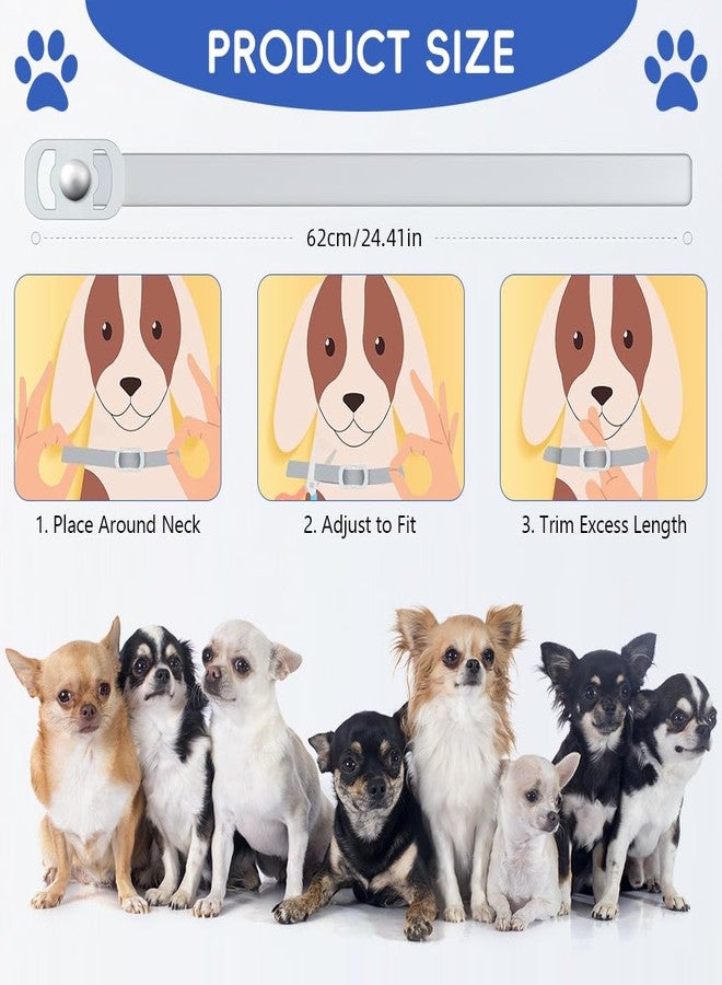 Qpets طوق كيو بيتس® للبراغيث والقراد للكلاب، طوق قابل للتعديل مضاد للقراد، مقاوم للماء، طوق سيليكون للحيوانات الأليفة، حماية طويلة الأمد، آمن ومريح للجراء والكلاب البالغة (طول 62 سم) - Image 2