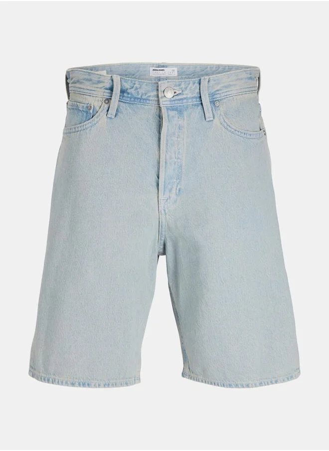 JACK & JONES Stonewash Denim Shorts with Pockets