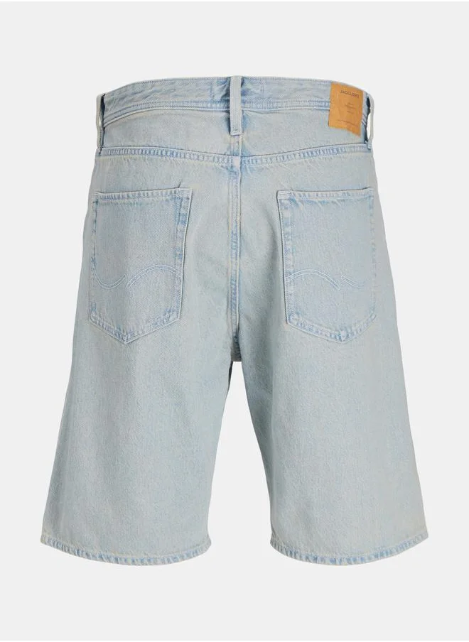 JACK & JONES Stonewash Denim Shorts with Pockets
