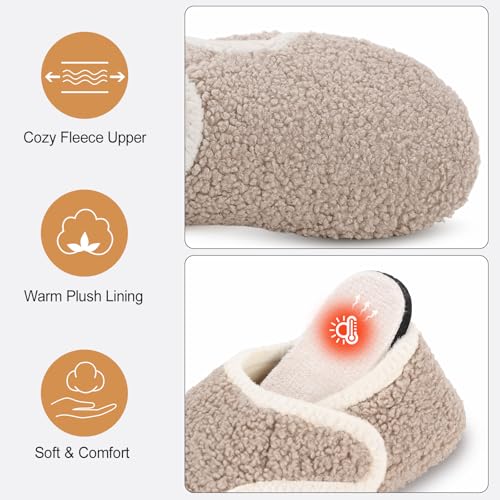 Ultrafun House Slippers for Women Men Slip on Barefoot Slippers Socks Soft Lightweight Rubble Sole House Shoes Indoor/Outdoor (Beige, 8.5-9.5 Women/6.5-7.5 Men) - Image 4