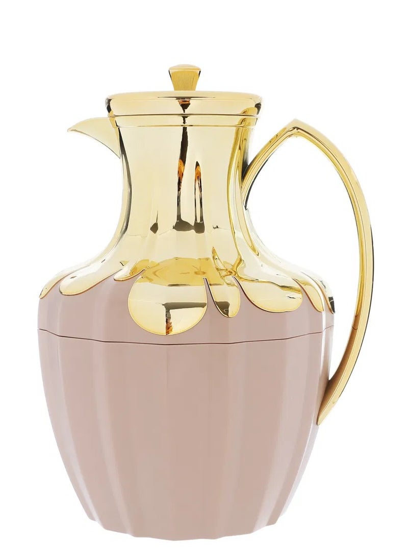 Alsaif Gallery Everest Shaden Thermos, 1 liter, thermal glass inner shell, plastic outer shell - dark beige - Image 3