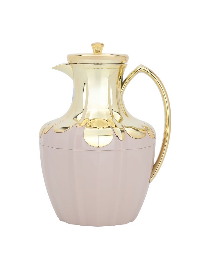 Alsaif Gallery Shaden Thermos Light Brown With Gold 1L - Image 1