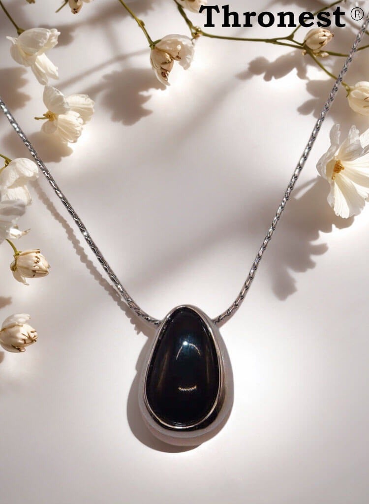 عرش قلادة قلادة أنيقة من الفضة الإسترليني من الفضة الإسترلينية الأنيقة، قلادات نسائية، مجوهرات فاخرة من الزركونيا المكعبة لحفلات الزفاف والحفلات والملابس اليومية! - Image 2