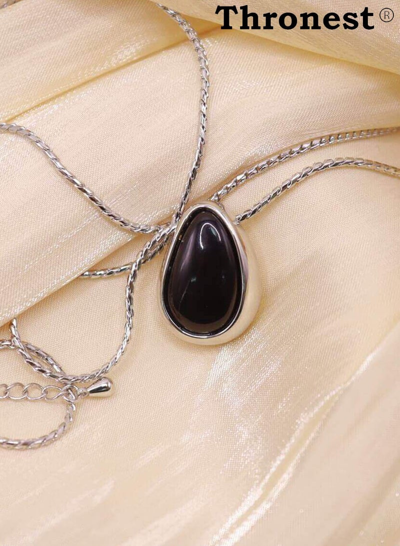 عرش قلادة قلادة أنيقة من الفضة الإسترليني من الفضة الإسترلينية الأنيقة، قلادات نسائية، مجوهرات فاخرة من الزركونيا المكعبة لحفلات الزفاف والحفلات والملابس اليومية! - Image 5