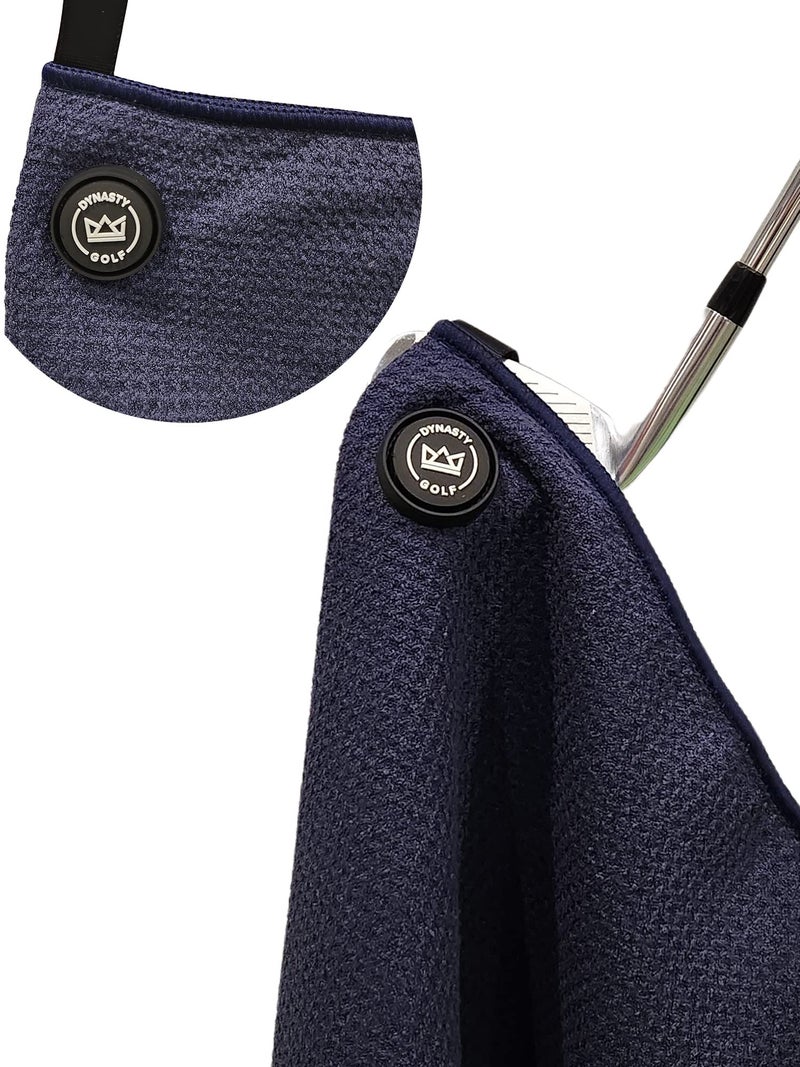 Magnetic Golf Towel for Golf Bags Microfiber Golf Towels for Men Women Waffle Golf Bag Towel with Magnet Blue