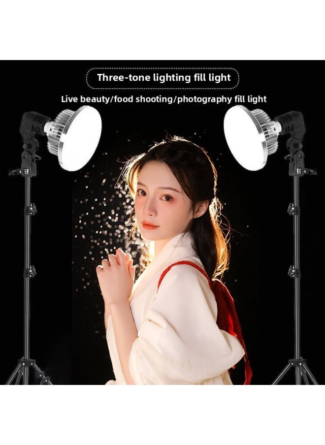 Generic - LED Metal Light Bulb Fill Light Photography Light Stand Photography Light Soft Light Box Soft Light Live Mushroom Light-Light Source Color:[ 2.8m Mushroom Lamp Set] 120mm - Image 1