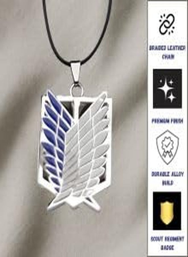 Offo Attack on Titan Anime Locket Necklace – Premium Steel Double Band Pendant for Boys, Men & Women | Cosplay Fashion Jewelry Gift for Anime Fans & Collectors - Image 5