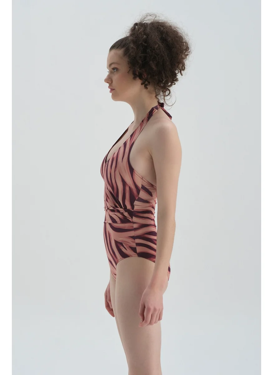 dagi Claret Red - Skin Halterneck Swimsuit