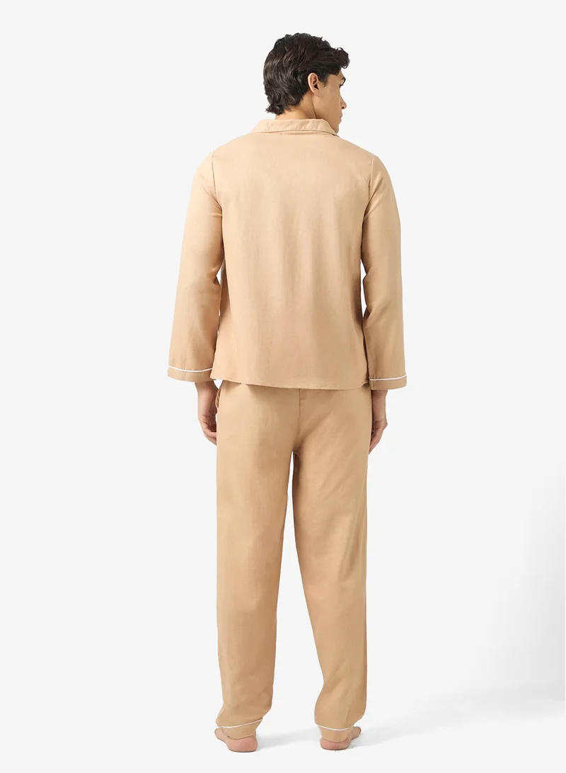 Robert Wood Nightwear Shirt & Pants Set