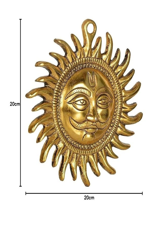 إم إف تمثال سوريا ديف المعدني المعلق على الحائط، وجه الشمس، رمزٌ للبهجة والإيجابية، مناسب لديكور المنزل والمكتب، بلمسة نهائية نحاسية، تمثال سوريا بهاجوان المعلق على الحائط (وجه الشمس) - 10 - Image 5