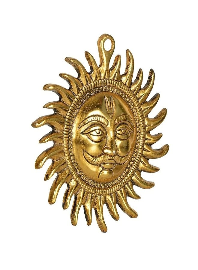 إم إف تمثال سوريا ديف المعدني المعلق على الحائط، وجه الشمس، رمزٌ للبهجة والإيجابية، مناسب لديكور المنزل والمكتب، بلمسة نهائية نحاسية، تمثال سوريا بهاجوان المعلق على الحائط (وجه الشمس) - 10 - Image 3