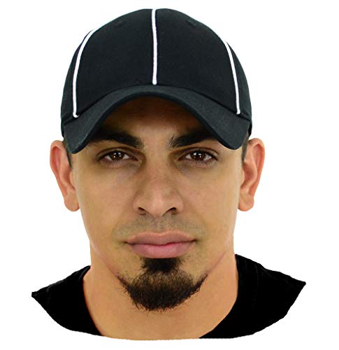 Mato & Hash Official Referee Hats | Structured Adjustable Hats for Umpires,Referees,and Officials - Adjustable Black/White CA2099 L/XL - Image 1