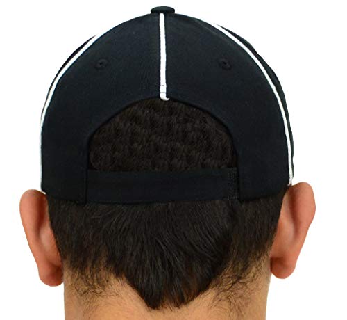 Mato & Hash Official Referee Hats | Structured Adjustable Hats for Umpires,Referees,and Officials - Adjustable Black/White CA2099 L/XL - Image 3