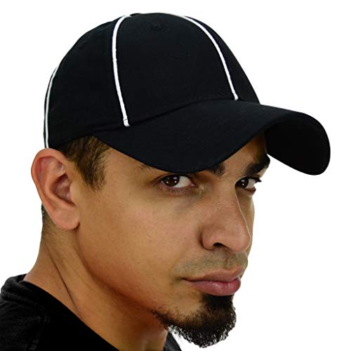 Mato & Hash Official Referee Hats | Structured Adjustable Hats for Umpires,Referees,and Officials - Adjustable Black/White CA2099 L/XL - Image 2