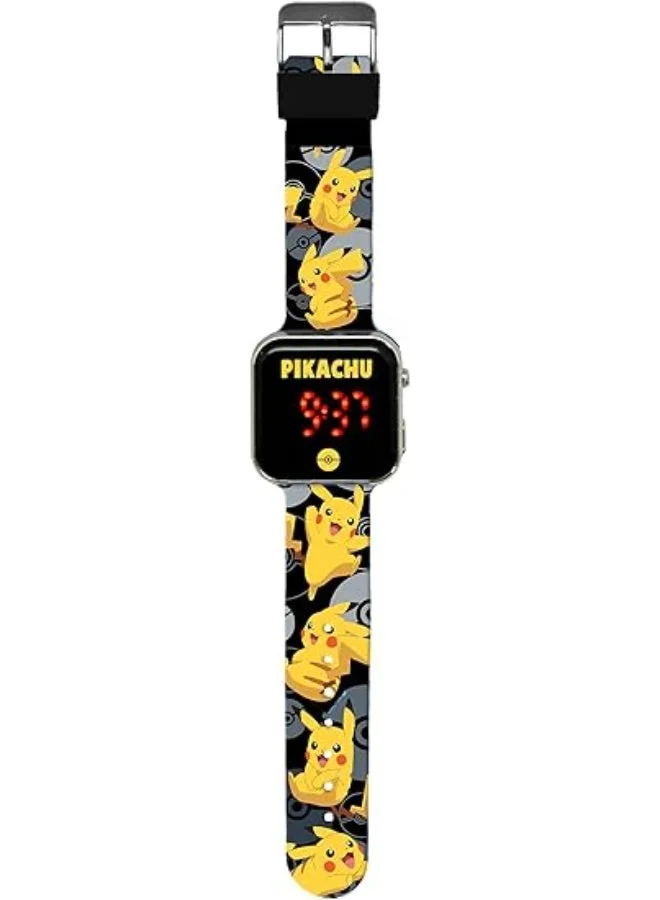 Pokemon Pokemon Pikachu Printed Strap LED Watch - POK4402