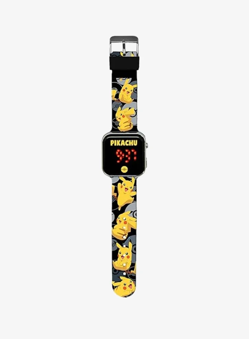 Pokemon Pokemon Pikachu Printed Strap LED Watch - POK4402