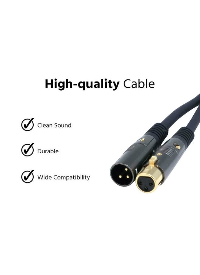 Monoprice XLR Male to XLR Female Cable - 25 Feet - Black, 16AWG, Gold Plated, Microphone & Interconnect - Stage Right Series  - Image 2