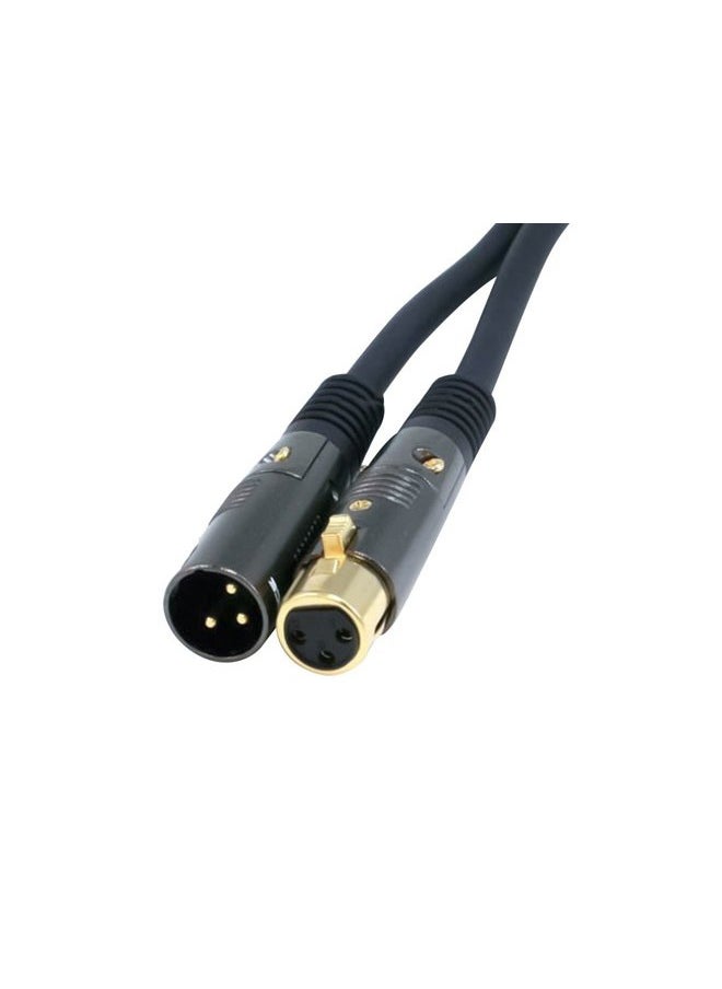 Monoprice XLR Male to XLR Female Cable - 25 Feet - Black, 16AWG, Gold Plated, Microphone & Interconnect - Stage Right Series  - Image 1