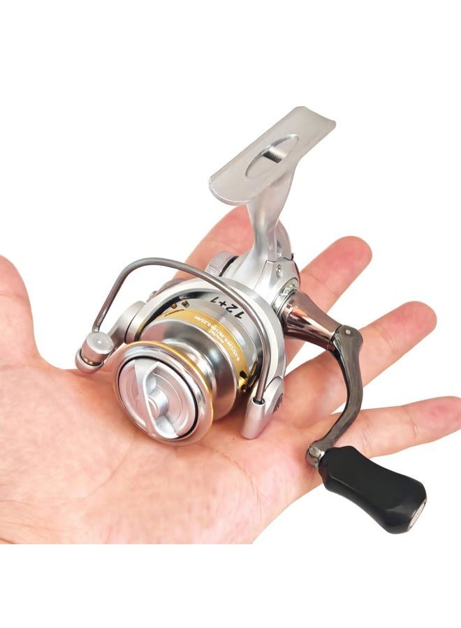 EMMRAGNO Compact Small Spinning Reels, Size 800 is Perfect for Ice Fishing and Freshwater Fishing, Up to 18.8 Max Drag, 5.2:1 Gear Ratio, Ultra Smooth Powerful, CNC Aluminum Spool, 12+1 BB Light Weight - Image 1