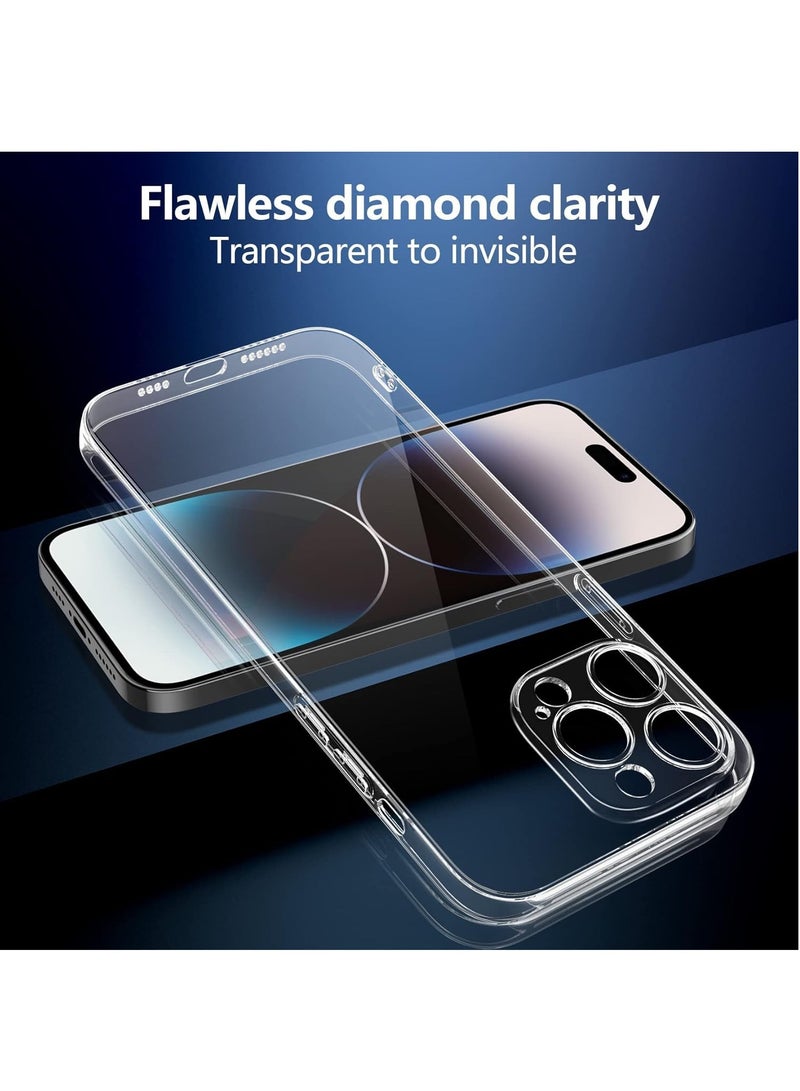 DUSALA Case Compatible with Iphone 14 Pro Case with Camera Protection, TPU Silicone Crystal Clear Soft Cover Flexible Transparent Shockproof Case Cover For Iphone 14 Pro 5G - Image 4