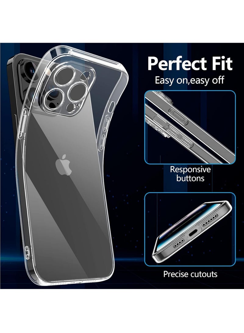 DUSALA Case Compatible with Iphone 14 Pro Case with Camera Protection, TPU Silicone Crystal Clear Soft Cover Flexible Transparent Shockproof Case Cover For Iphone 14 Pro 5G - Image 5
