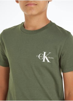 Calvin Klein Jeans Calvin Klein Jeans Kids, Boys' T-Shirt - Casual Tops - Cotton , Green  - Image 5