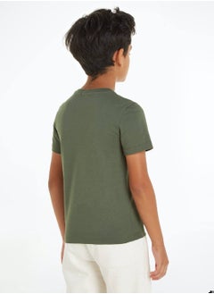 Calvin Klein Jeans Calvin Klein Jeans Kids, Boys' T-Shirt - Casual Tops - Cotton , Green  - Image 3