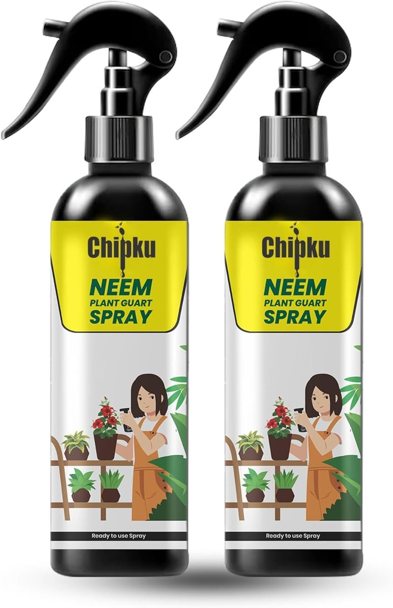 Chipku زيت النيم من تشيبكو جاهز للاستخدام 400 مل، رذاذ زيت النيم العضوي المعصور على البارد للنباتات الداخلية والخارجية | يزيل البق الدقيقي والفطريات والآفات الأخرى من النباتات - Image 1