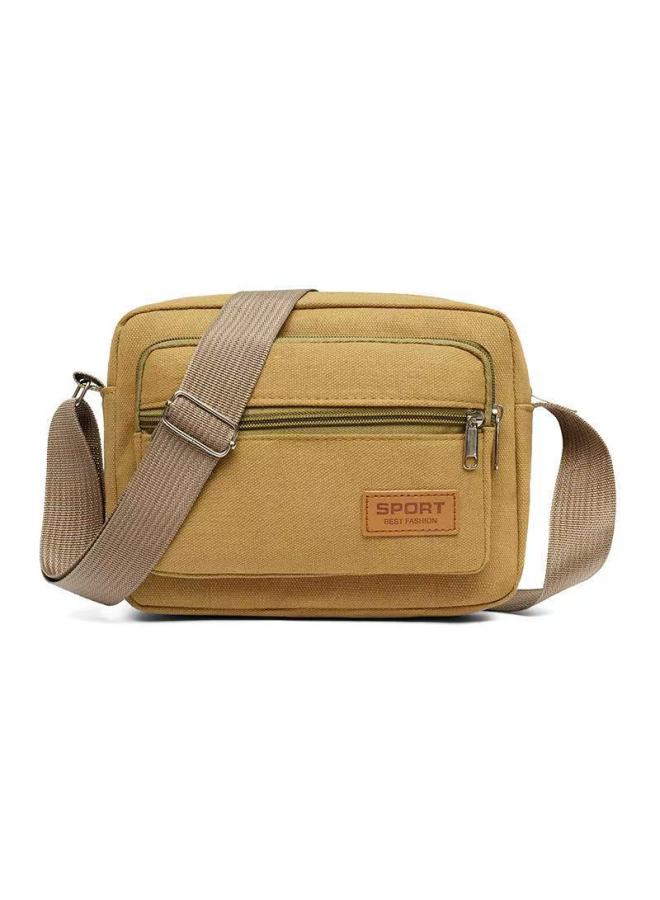 Business Bag Men's And Women's Nylon Wallet Canvas Charging Bag Cashier Shoulder Messenger Bag OxFord Cloth Bag Korean Style Shoulder Bag-Color:Horizontal Sport Khaki  - Image 1