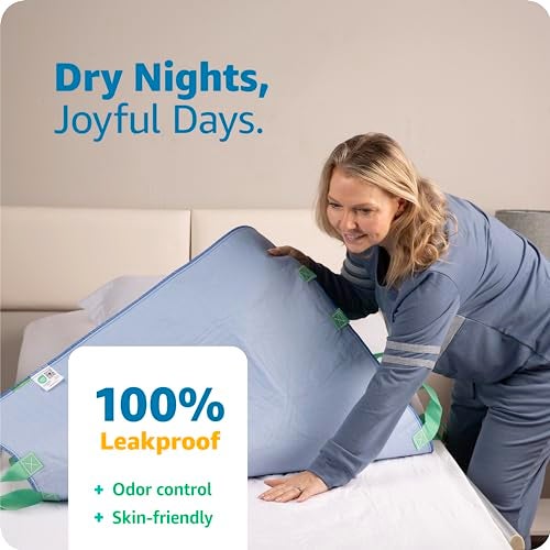 Improvia Positioning Bed Pad, with 8 Reinforced Handles, Quick-Drying, Washable, Waterproof, for Lifting, Turning, Transfering, Elderly and Incontinence Patients (Green, 34" x 36") - Image 4