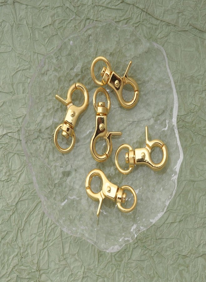 Ruwado Dog Tag Clips With Keychain - 5 MultiPurpose Metal Rings for Pet Kitten Cat Collars ID Holder Harnesses (Gold) - Image 3