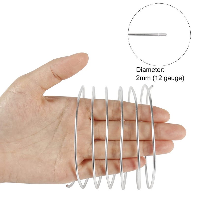 Tenn Well 12 Gauge Aluminum Wire, 100 Feet 2mm Bendable Metal Craft Wire for Sculpting, Armature, Jewelry Making, Floral Making, Doll Making, Modelling, Crafting, Bonsai Training - Image 3