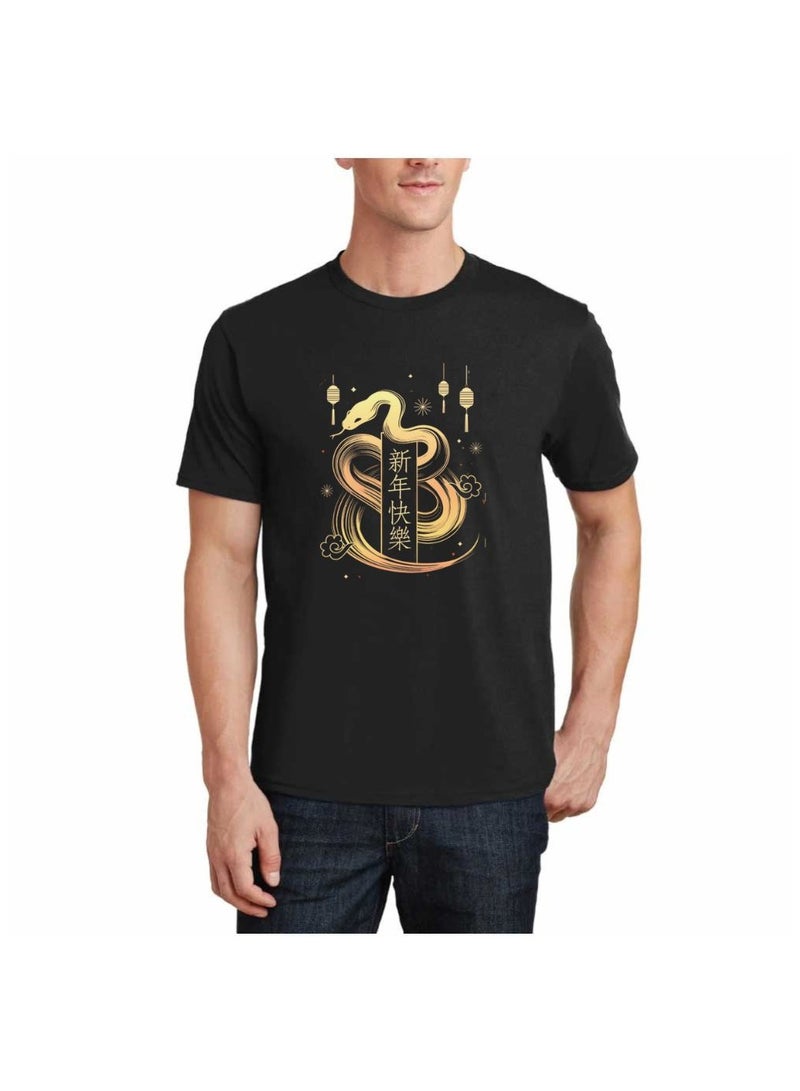 PRINTSHOP4ME Chinese New Year T-Shirt For Men–Chinese Design Short Sleeve Round Neck Cotton Tshirt For Men–Comfortable And Stylish T-Shirt For Celebrations Day - Image 1